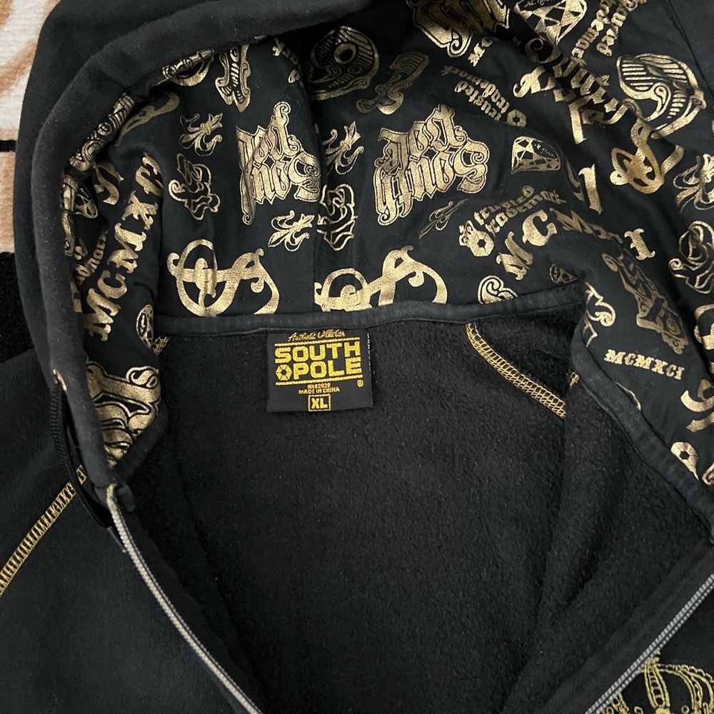 USED South Pole Size XL Zip Up Hoodie - Picture 2 of 4